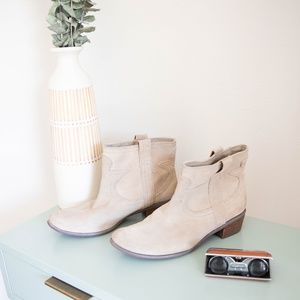 Lucky Brand Ankle Boots Western Suede Terra Taupe